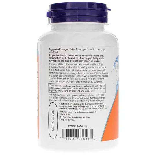 Omega-3 Enteric Coated, NOW